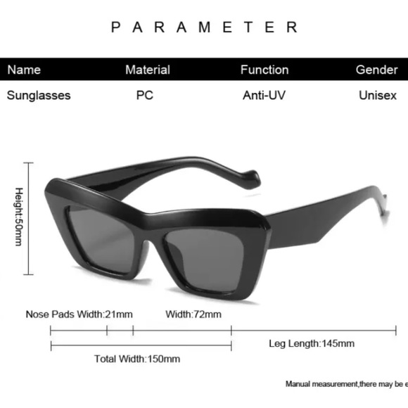 NEW ♡  BOSS LADY SQUARE  SUNGLASSES - Picture 10 of 10